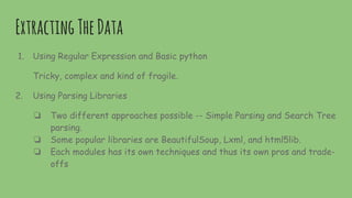 Getting started with Web Scraping in Python | PPT