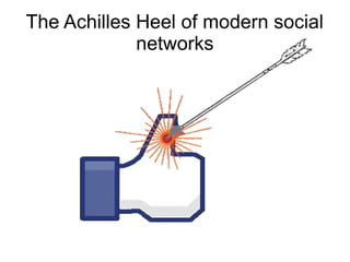 The Achilles Heel of modern social
networks

 