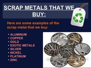 Scrap Metal Examples Scrap metal buyer | PPT
