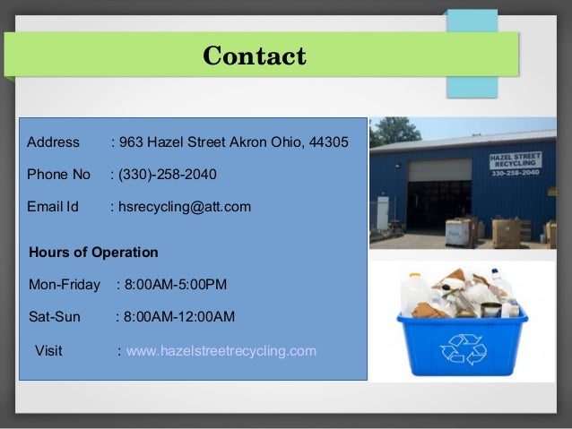 Scrap Metal Hazel Street Akron Ohio