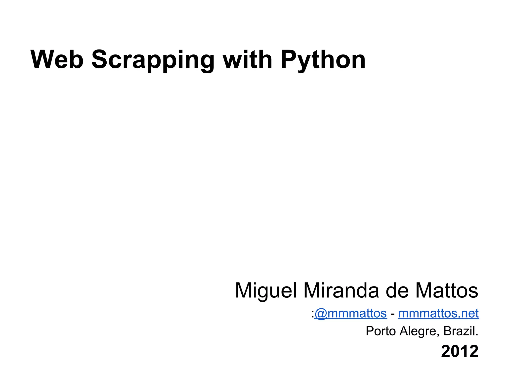 Web Scrapping with Python | PDF