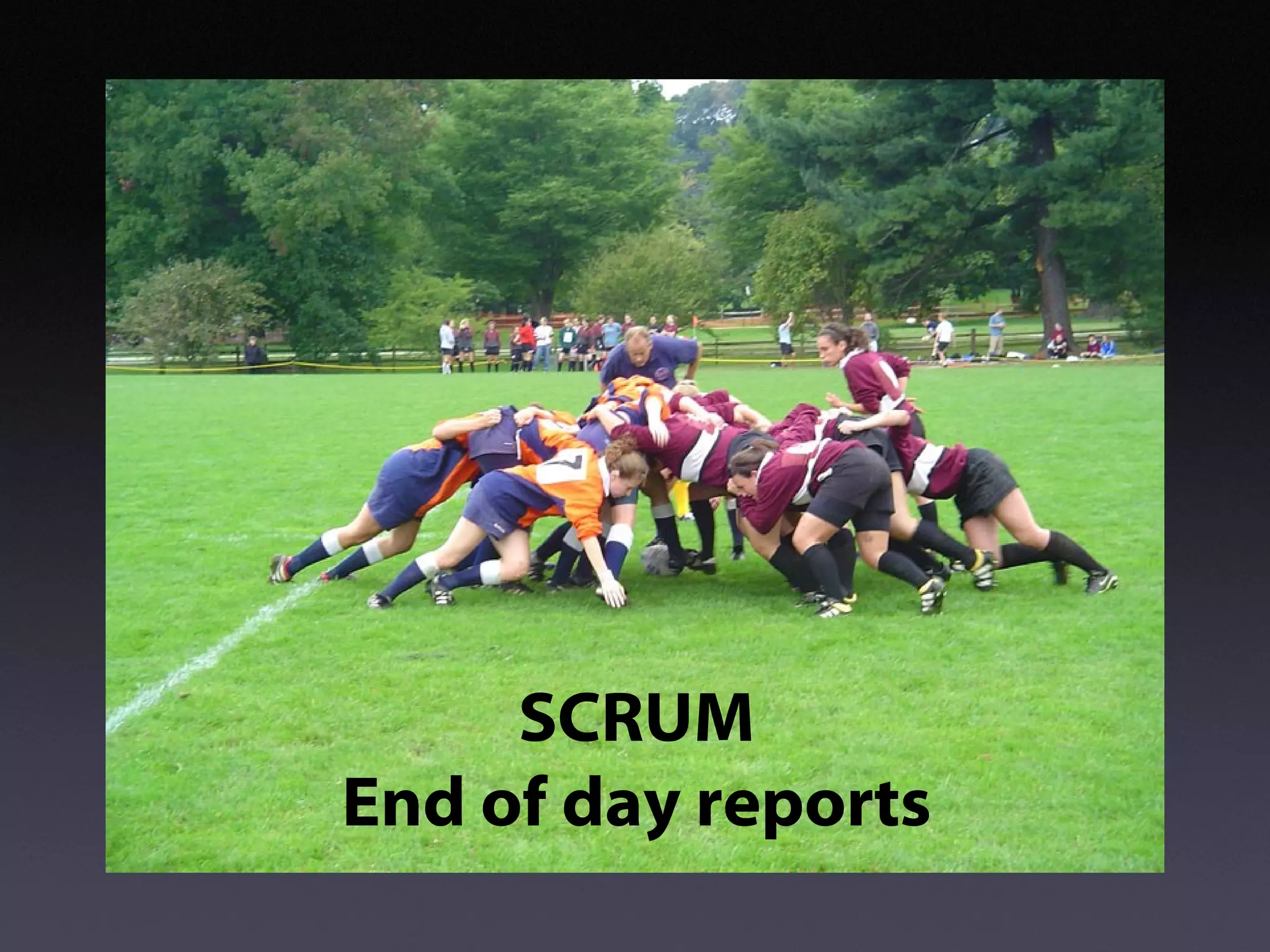 SCRUM End of day reports 
