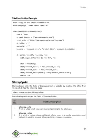 Scrapy tutorial | PDF