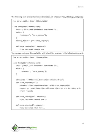 Scrapy tutorial | PDF