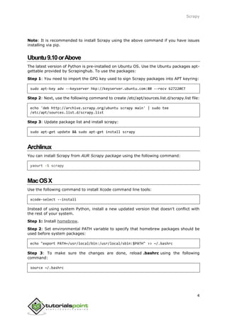 Scrapy tutorial | PDF