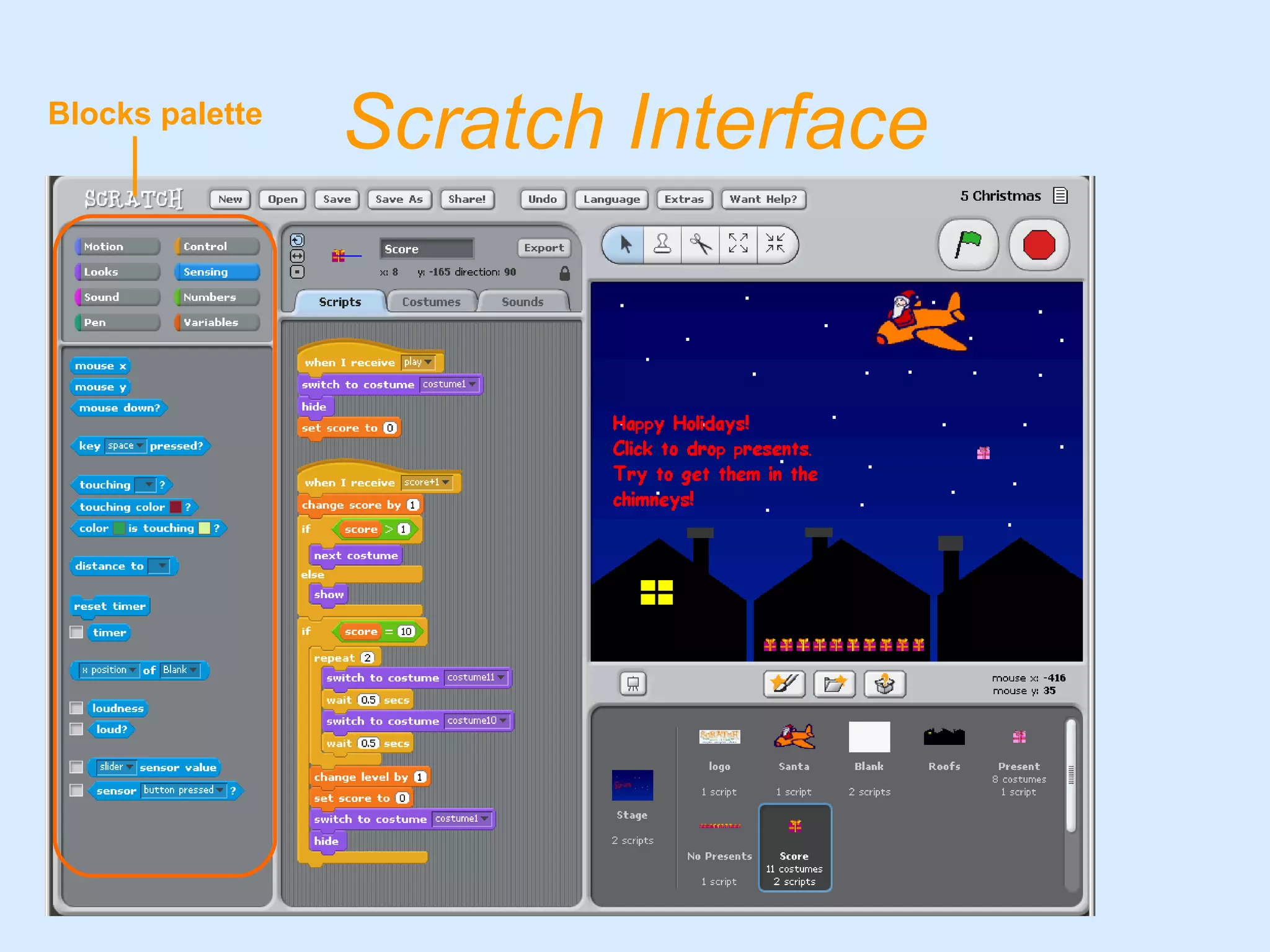 Scratch Interface Blocks palette 