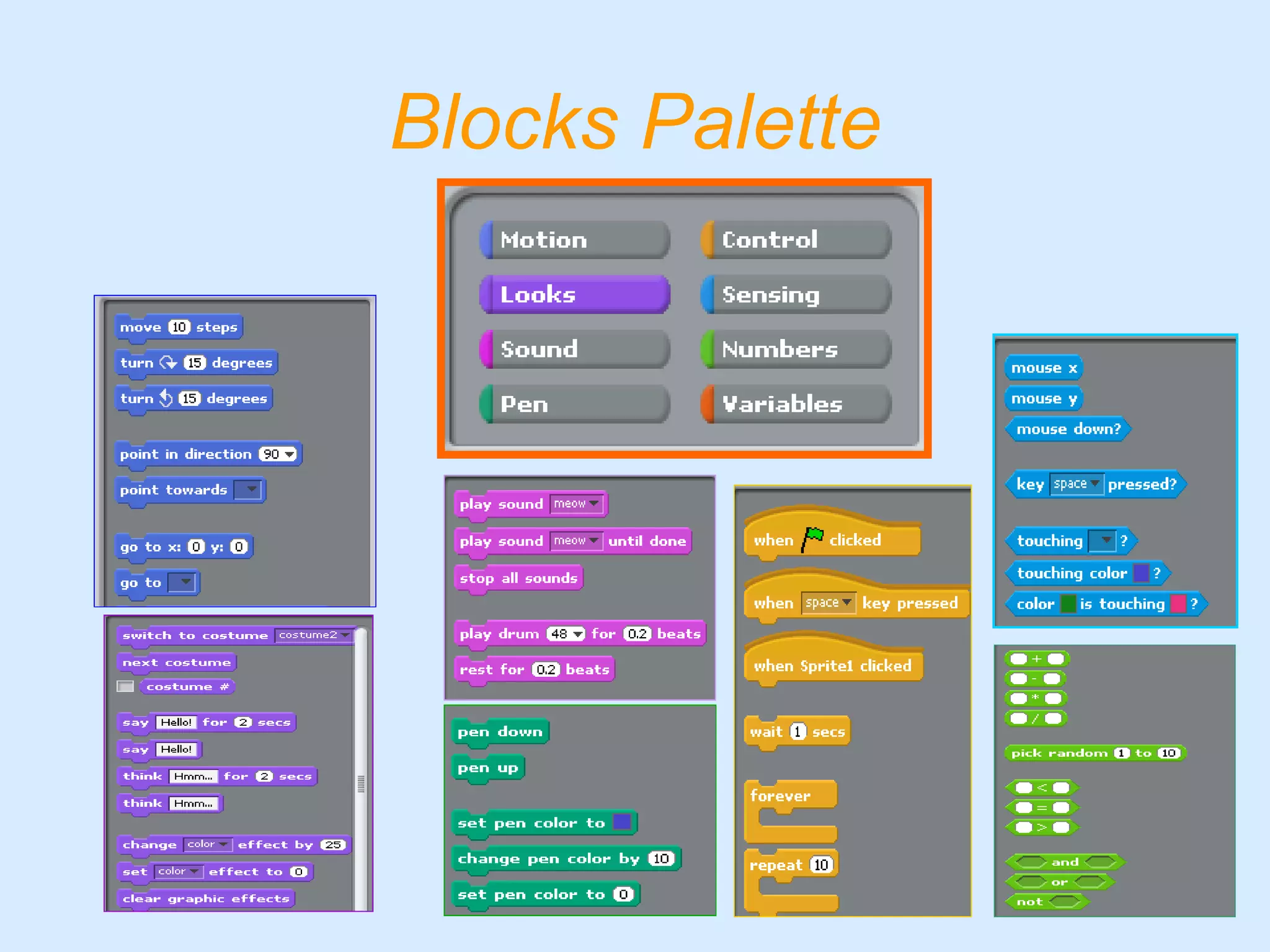 Blocks Palette 