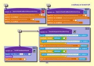 ο κώδικας σε Scratch 4/9
Ζ2
Ζ2-Ι
Ζ2-ΙΙ
Ε2
Ε2-ΙΙ
Η2
Η2-ΙΙ
-101-
 