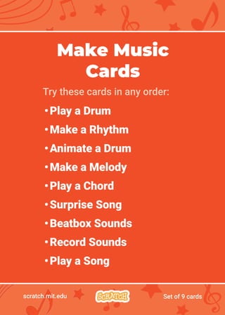 Scratch Coding Cards Pdf Printable Interactive Coding Cards for Creative Scratch Projects and Games | PDF