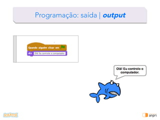 !
Arquitectura	
  de	
  Von-­‐Neumann	
  
memória	
  
CPU	
  
entrada	
  
input	
  
saída	
  
output	
  
 