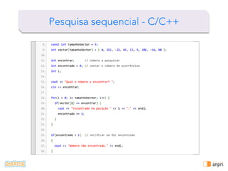 !
Pesquisa sequencial
 
