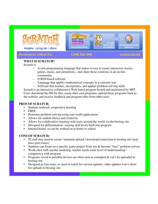 Scratch Out Writing Example Scratch Handout | PDF