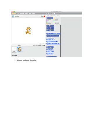 2. Clique no ícone do globo.
 