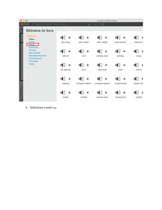 3. Selecione o som Pop.
 