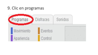 9. Clic en programas
 