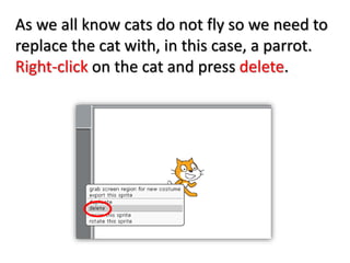 Scratch parrot shoot game | PPTX