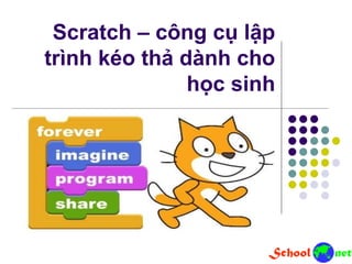 Scratch – công cụ lập
trình kéo thả dành cho
học sinh
 