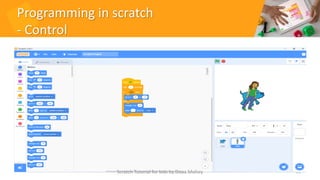 Programming in scratch
- Control
44
Scratch Tutorial for kids by Doaa Mohey
 