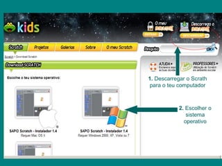 Luisa Fadista
2. Escolher o
sistema
operativo
1. Descarregar o Scrath
para o teu computador
 