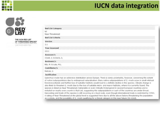 IUCN data integration
 