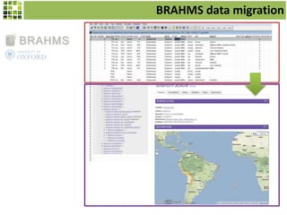 BRAHMS data migration
 
