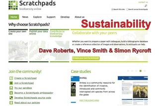 Sustainability
Dave Roberts, Vince Smith & Simon Rycroft
 