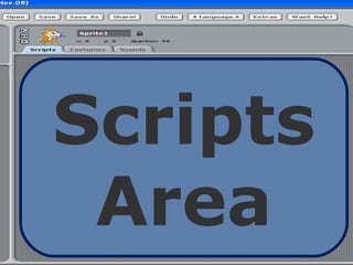 Scratch and pair programming Scripts Area 