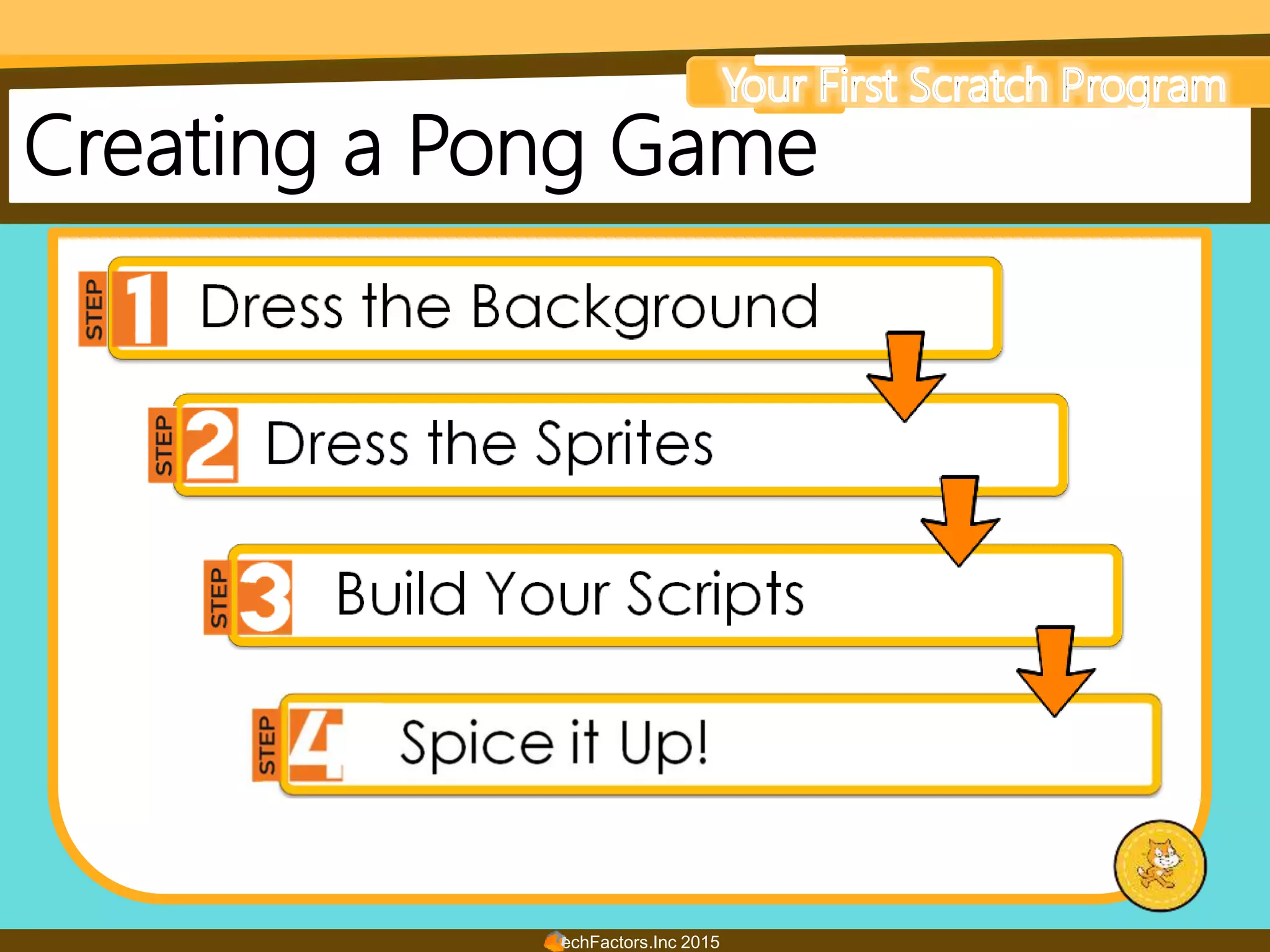 TechFactors.Inc 2015
Creating a Pong Game