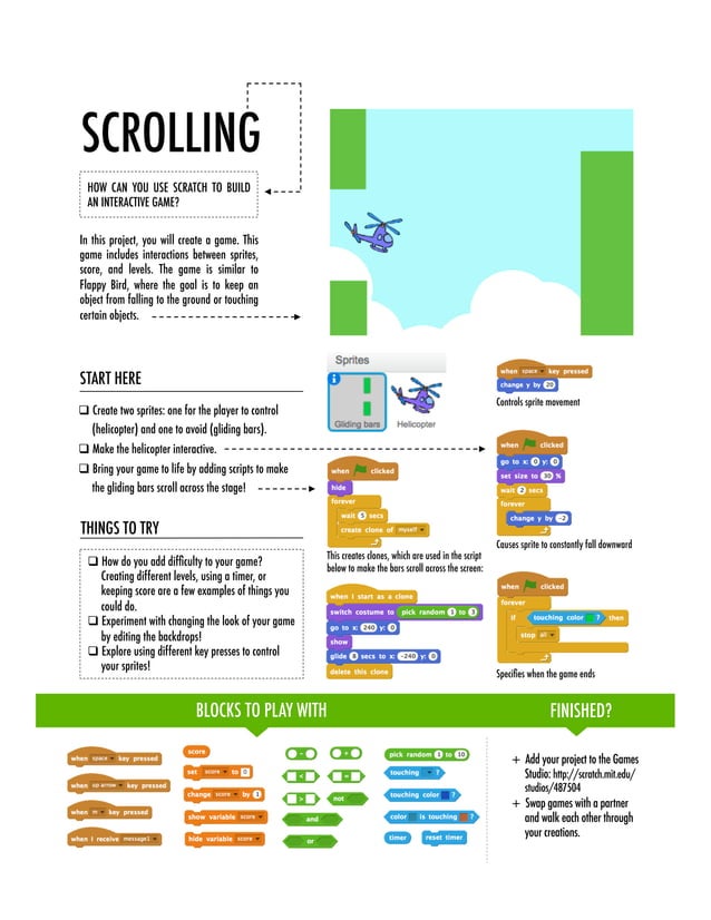 Scratch worksheets compilation activities | PDF