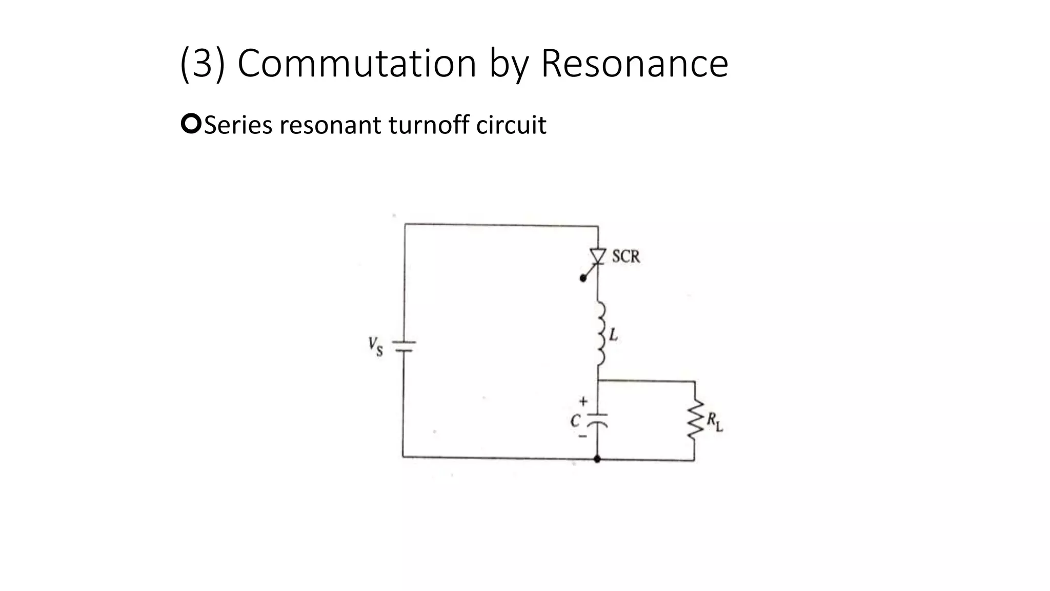(3) Commutation by Resonance
Series resonant turnoff circuit
25
 
