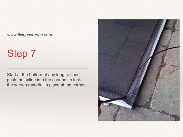 Do It Yourself sliding screen door kit instructions