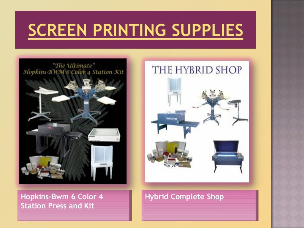 Screen Printing Supplies