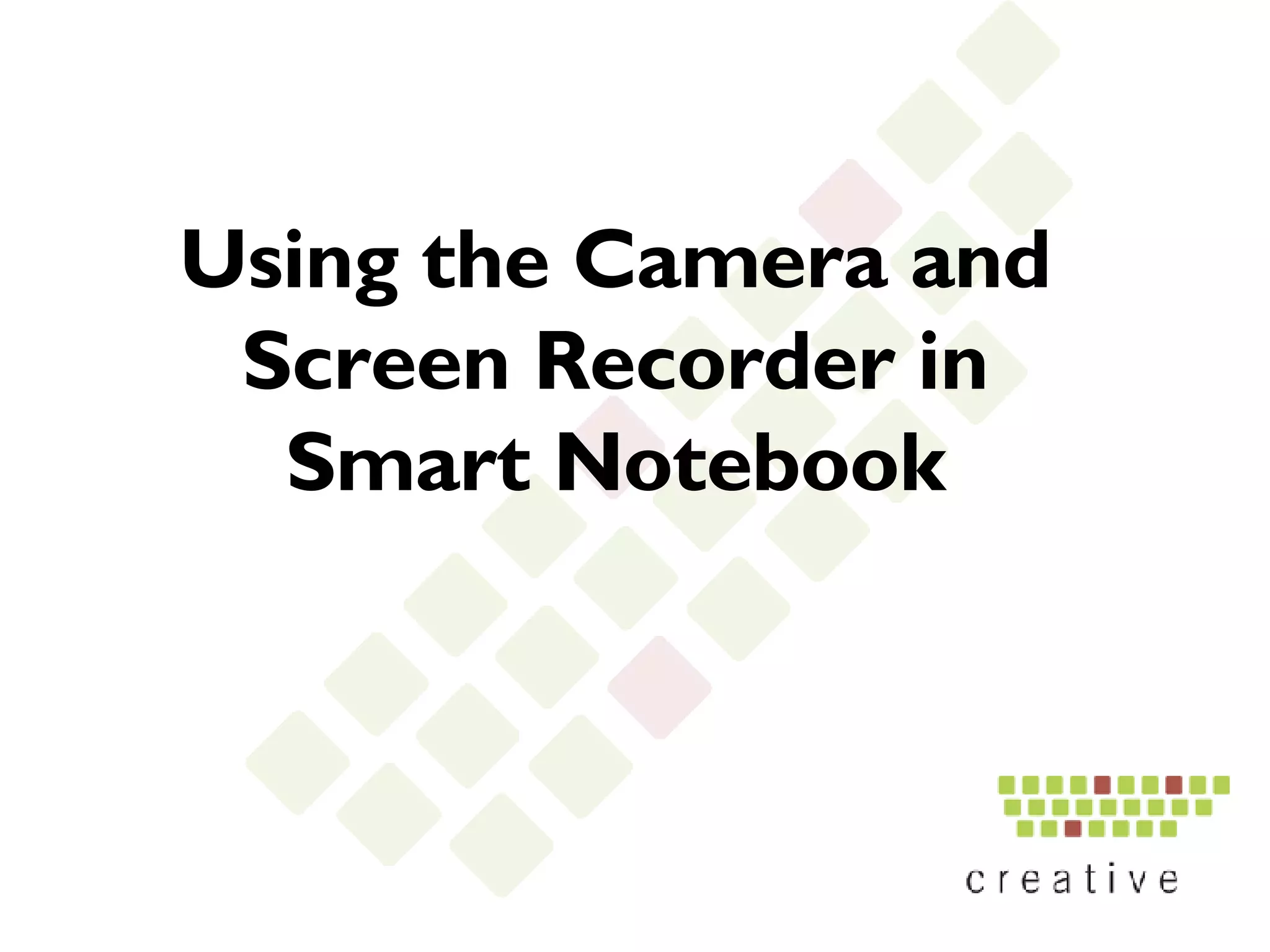 Screen Recorder And Camera PPT