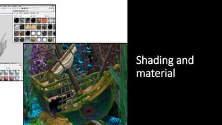 Shading and
material
 