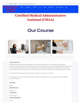 Absolute Force Training Institute - Medical Administrative Assistant, National certification 