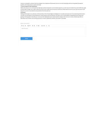 How Herbal Soaps Can Transform Your Skincare Routine | PDF