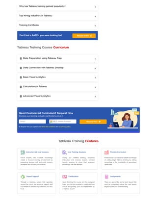 Tableau Certification Training Course| KVCH Training | PDF