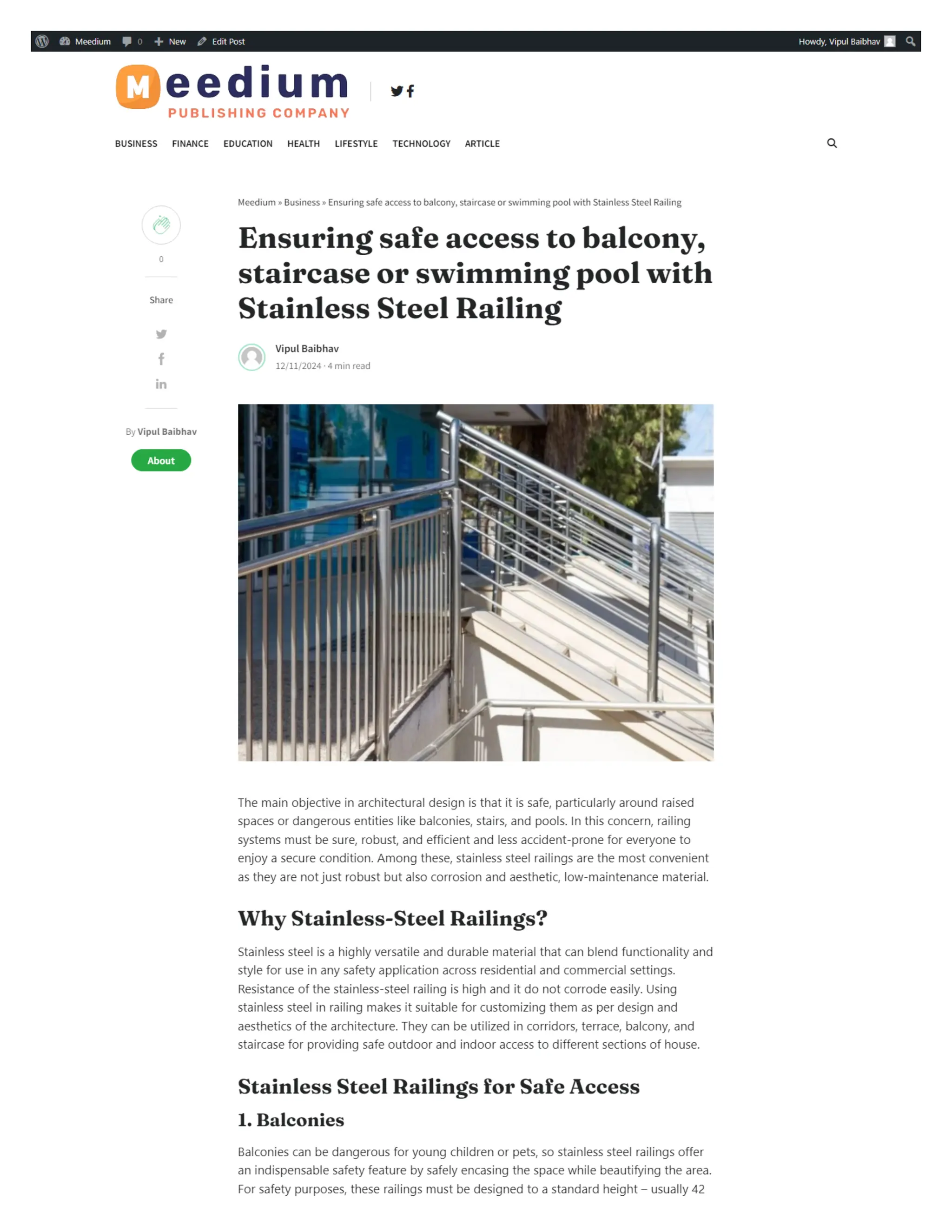 Ensuring safe access to balcony, staircase or swimming pool with ...