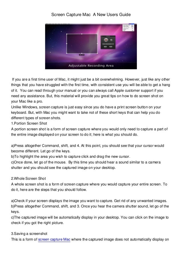 Free Mac Screen Capture