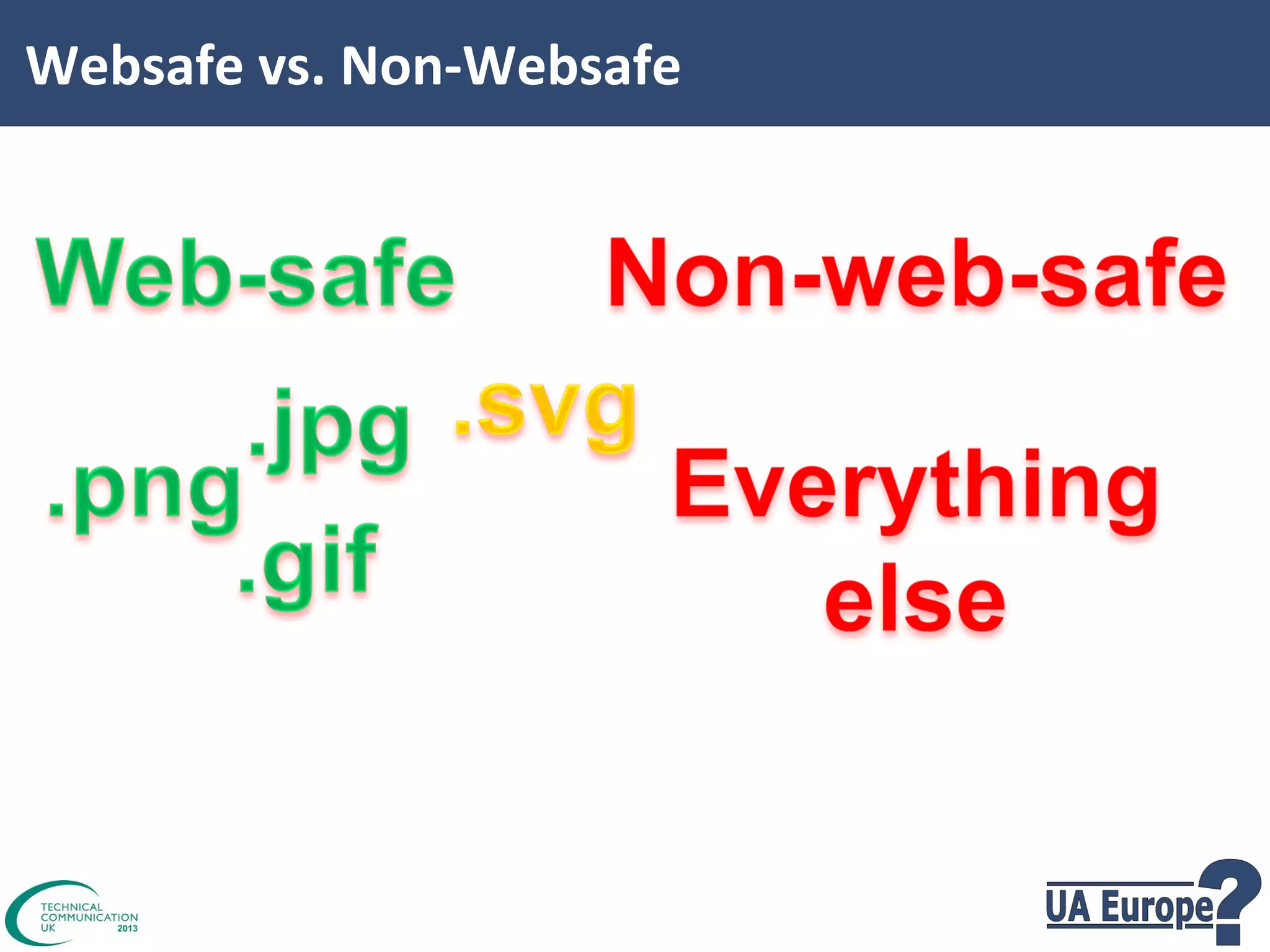 Websafe vs. Non-Websafe

 