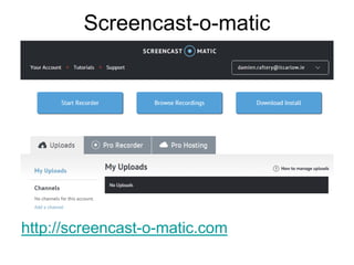 Screencast-o-matic
http://screencast-o-matic.com
 