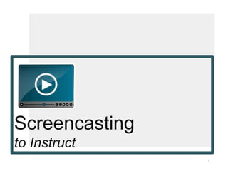 Screencasting
to Instruct
1
 