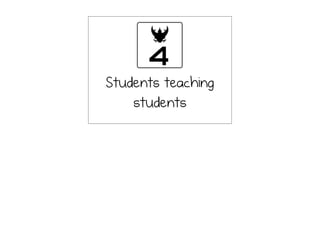 Students teaching
students
 