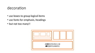 screen design and layout for a web page, designing principles | PPTX