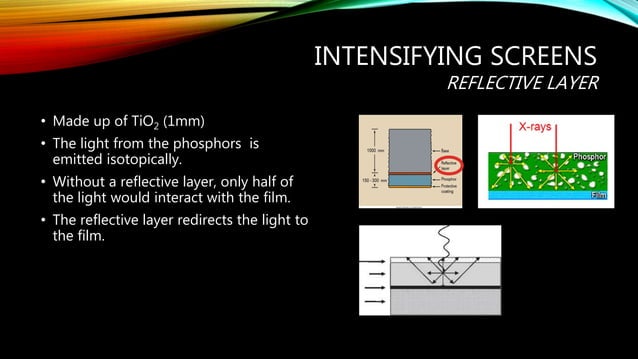 Screen Speed Radiography Radiographic Intensifying Screen | PPTX