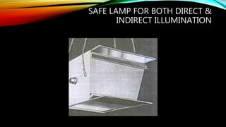 SAFE LAMP FOR BOTH DIRECT &
INDIRECT ILLUMINATION
 