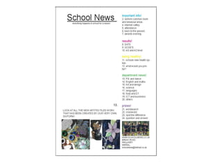 Screen grab of contents page