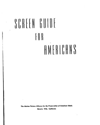 Screen guide for americans