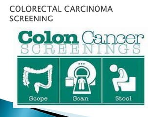 Screenig Programme screening programme in breast and colorectal carcinoma | PPTX