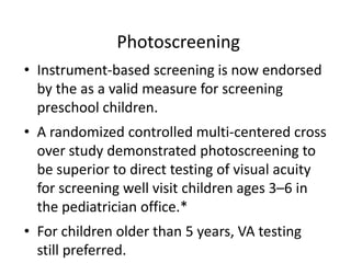 Photo Screening Instrument Screening | PPTX